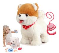 Donubiiu Jouet pour chien avec laisse qui coure et aboie - Jouet interactif - Mon chiot robot réaliste - Chien électronique pour enfants et adultes (B,USB)