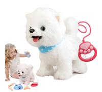 Donubiiu Jouet pour chien avec laisse qui coure et aboie - Jouet interactif - Mon chiot robot réaliste - Chien électronique pour enfants et adultes (A, USB)