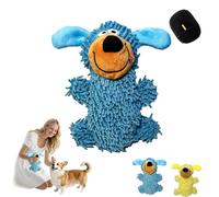 Donubiiu Kicherndes Zahnreinigungsspielzeug in Hundefarben, Kauspielzeug für Hunde, Mit Quietscher Zur Beschäftigung, Maschinenwaschbar für Alle Hunderassen (Blau)