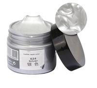 Donubiiu Leather Recoloring Balm, Leather Recoloring Cream, Leather Color Care Repair Balm Restorer Filler, Leather Color Repair Kit for Furniture, Sofa, Car Seats (624Silver)