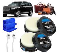 Donubiiu Lot de 2 crèmes de nettoyage et de soin multi-usages pour l'entretien du cuir, crème de nettoyage du cuir de voiture, kit de réparation pour intérieur de voiture, pour voitures, meubles