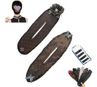 Donubiiu Lot de 2 rouleaux à cheveux à fleurs brodées à la main, accessoires pour cheveux longs
