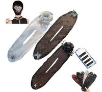 Donubiiu Lot de 3 rouleaux à cheveux à fleurs brodées à la main, accessoires pour cheveux longs (3 pièces)