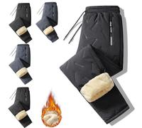 Donubiiu Magulo Magulo Pantalon thermique unisexe Orthomotion Unisexe Lorsque l'hiver se réchauffe, pantalon thermique unisexe doux et confortable, Noir - Coupe droite, 5XL