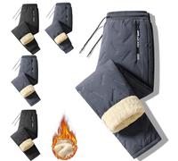 Donubiiu Magulo Magulo Pantalon thermique unisexe Orthomotion Unisexe Lorsque l'hiver se réchauffe, pantalon thermique unisexe doux et confortable, Gris - Coupe droite, 3XL