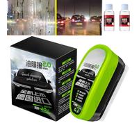 Donubiiu New 2.0 Green Oil Film Wipe, Glass Oil Film Cleaner New 2.0, Lingette de film d'huile verte améliorée, brosse de nettoyage de film d'huile automobile, nettoyant de film d'huile de voiture