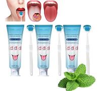 Donubiiu Probiotic - Kit de gel nettoyant pour langue - Gel nettoyant pour revêtement de langue - Brosse d'hygiène buccale et gel nettoyant pour langue - Kit de nettoyage pour adultes (A-3 pièces)