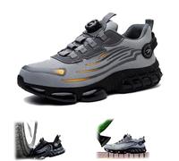 Donubiiu SafeStep S3 Chaussures de sécurité orthopédiques S3, chaussures de sécurité ergonomiques et anti-douleur, anti-smash, gris, 41 EU