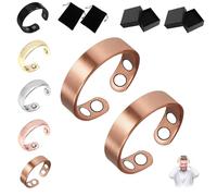 Donubiiu Sömni Bague Sömni pour femme - Bague magnétique naturelle réglable - Pour homme et femme - Aide au sommeil - Réduction de la fatigue, 1PC, Acier inoxydable, 1