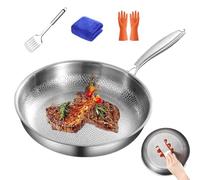 Donubiiu Titanium Pro Pfanne, 2026 New Titan Pfanne Unbeschichtet, Titanium Hammered Pan Pro, 26/28/30/32 CM, Bratpfanne, Kratzfest, füR Alle Kochfelder (26)