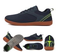 Donubiiu Ventura Chaussures pieds nus unisexes - Chaussures pieds nus larges pour homme et femme - Chaussures de course à pied nus - Pour l'extérieur - Bleu - Taille 38