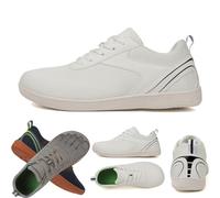 Donubiiu Ventura Chaussures pieds nus unisexes - Chaussures pieds nus larges - Pour homme et femme - Chaussures de course à pied nus - Pour l'extérieur - Blanc - Taille 43