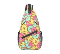 Donut-13 Sac à bandoulière Donut, Type Sling, Parfait pour Salle de Sport, balades, Trekking, Tous publics.