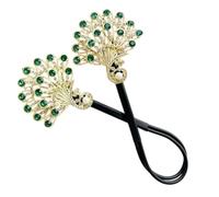 Donut Bun Maker - Outil de coiffure de taille réglable, pinces à boucles en strass paon, accessoires élégants | Fabricant de beignets à la mode pour un usage, ensembles de coiffure pour femm