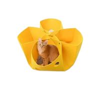 Donut Cat Tunnel - 35x35x5cm en Feutre Lit De Chat Nid Beignet | Toys D'enrichissement Interactifs De Refroidissement Déformable | Aire De Jeux De Chaton Détachable pour Chatons Chiots