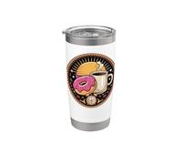 Donut Coffee Doughnut Breakfast Foodie Gobelet isotherme en acier inoxydable double paroi