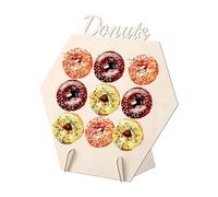 Donut Display Stand for the Party - Donut Holder Stand Party, Wooden Donuts Exhibition Rack | Donut Display dessert Table Décoration pour 9 personnes pour la fête, mariage