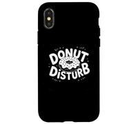 Donut Disturb Funny Donut Lover Lazy Day Tees Decor and More Coque pour iPhone X/XS
