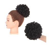 Donut Dreadlocks Chignon Afro Puff Cordon Queue de Cheval Chignon Faux Nu Locs Extensions de Cheveux pour Femme(2)