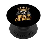 Donut drôle Princesse Chat Femme Homme This is an Outrage PopSockets PopGrip Adhésif