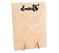 Donut en bois - Barre de donut en bois de planche, étagère d'exposition en bois avec 9 pinces | Tableau d'affichage beignets pour dessert, table, Noël, fête d'anniversaire, événements, café et