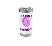 Donut Glazed and Confused - Funny Doughnut Gobelet isotherme en acier inoxydable double paroi