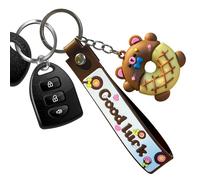 Donut Keychain - Donut Bag Charm Ornament | Dessert Purse Backpack Keychain | Compact Keyring Design, Playful Accent for Wallets for Adults Men Women Student Bags Wallet Handbag Travel School Office
