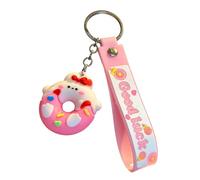 Donut Keychain - Donut Bag Charm Ornament | Dessert Purse Backpack Keychain | Compact Keyring Design, Playful Accent for Wallets for Adults Men Women Student Bags Wallet Handbag Travel School Office