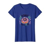 Donut Kill Vibe: Art de pâtisserie Musique rétro T-Shirt, Femme, Bleu Royal, 3XL