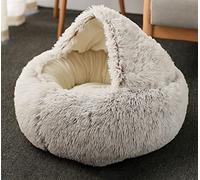 Donut Lit Ultra-Doux Nid Chiot Respirant, Lavable et Anti Strss, Chaud, Panier Apaisante pour Chat, Portable Panier, Moelleux Anti Stress Chat Extra Doux Lit pour Chat, 50*50*20cm