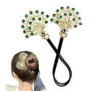 Donut Maker Twist Maker avec Strass Style Chinois Accessoires Cheveux Mode Rouleau pour Anniversaires, Saint Valentin, Noël, Thanksgiving