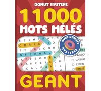 Donut Mystère - 11000 Mots Mêlés: Géant - Avec Donuts Mystères