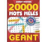 Donut Mystère - 20000 Mots Mêlés: Géant - Avec donuts mystères