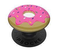 Donut Pop Socket pour téléphone Rose mignon PopSockets Jelly Donut PopSockets PopGrip Adhésif