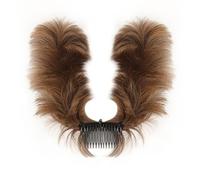 Donut Postiche en chignon désordonné, peigne latéral droit naturel, postiche synthétique réglable for femmes pour Femme(Light Brown mix Natural Blonde)