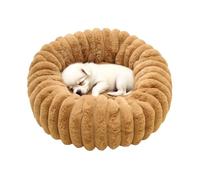 Donut pour Chien | Lit Chaud Et Doux pour Chat | Coussin en Peluche Antidérapant pour Intérieur Et Extérieur | Balcon Bureau Coin Salon Appartement Voyage Maison