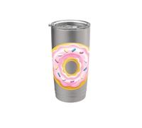 Donut rose Gobelet isotherme en acier inoxydable double paroi