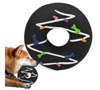 Donut Shape Peluche Bleue Pet Charmant Squeaky Sound Chew Guard Dog Guard Tocos Squeak Toys LUE Blueberry Broyberry London Pack Assortiment Donut Fast Food Soft Fun Intéressant Pup