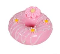Donut Simulé Décoratif PVC 7.5cm Aimant Réaliste(pink)