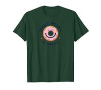Donut Worry Be Happy - Jeu de Mots Joyeux T-Shirt, Homme, Vert Forêt, M