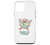 Donut Worry Happy Cute Kawai Funny Donut Pun Coque pour iPhone 12 Mini