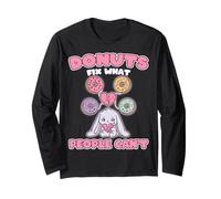 Donuts Fix What People Can't Donut Food Lover Donut Mangeur de Beignets Manche Longue