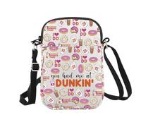 Donuts Lover Gift You Had Me at Dunkin Sac à bandoulière Donut Café Cadeau Dunkin Junkie Cadeau pour les amoureux des donuts, Chez Dunkin Cr Eu, 5.91 Inches ×8.27 Inches