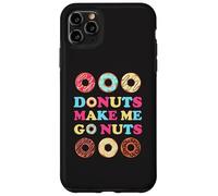 Donuts Make Me Go Nuts Funny Donut Lover Jelly Donut Love Coque pour iPhone 11 Pro Max