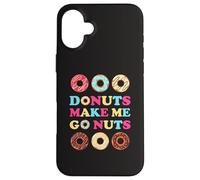 Donuts Make Me Go Nuts Funny Donut Lover Jelly Donut Love Coque pour iPhone 16 Plus