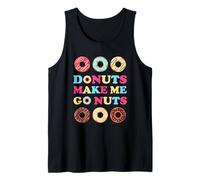 Donuts Make Me Go Nuts Funny Donut Lover Jelly Donut Love Débardeur
