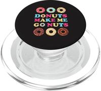 Donuts Make Me Go Nuts Funny Donut Lover Jelly Donut Love PopSockets PopGrip pour MagSafe