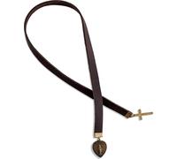 Donxote Marque-page fait à la main avec longue sangle en cuir - Marque de la Vierge Marie en forme de cœur - Cadeau chrétien idéal (style 2)