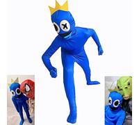 DONY Costume Cosplay Rainbow pour Enfant Friends,Costume Combinaison D'Halloween VêTements de FêTe D'Anniversaire Carnaval GarçOn Fille,Rainbow Blue Costume,Mascarade de DéGuisement de Monstre