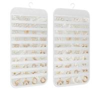 DonYeco 1 organiseur de bijoux à suspendre, 80 poches à suspendre, pour bijoux, boucles d'oreilles, colliers, bracelets, bagues, support de voyage